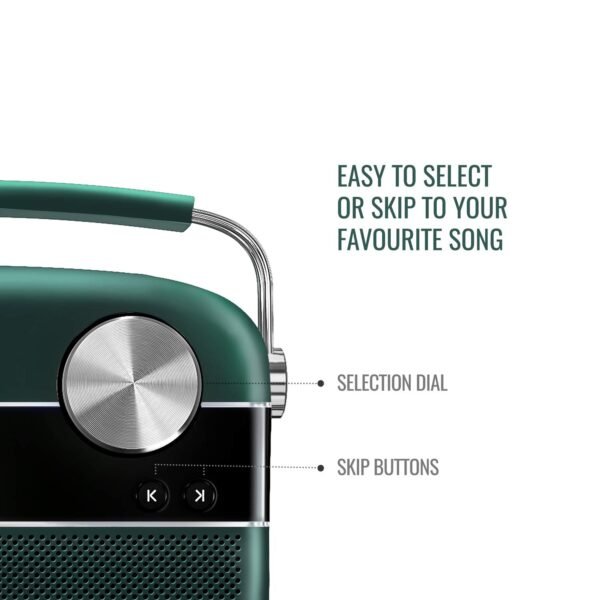 Saregama Carvaan 2.0 Hindi Portable Music Player 5000 Pre-Loaded Songs with Podcast, FM/BT/AUX (Emerald Green) - Image 2