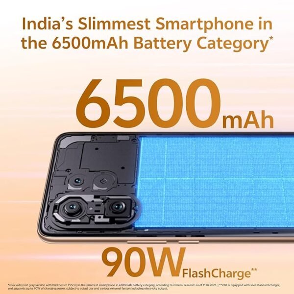 Vivo V60 5G (Auspicious Gold, 8GB RAM, 256GB Storage) - Image 3
