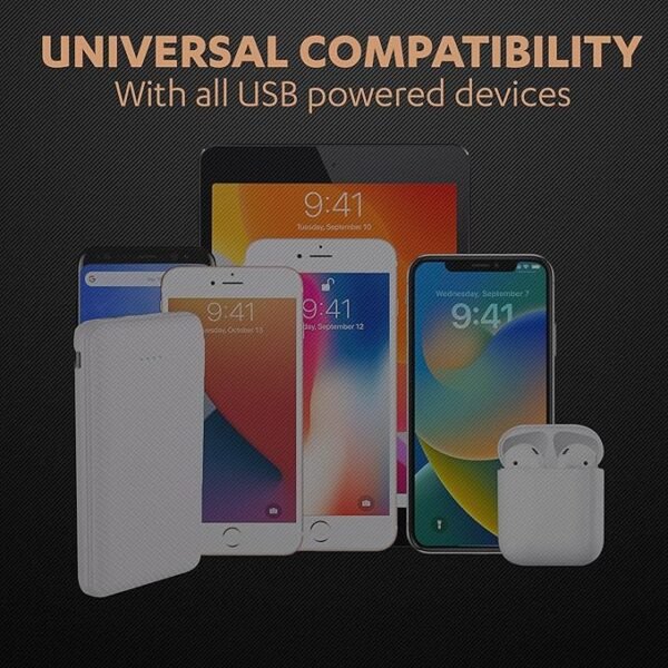 Duracell 20000 MAH Slimmest Power Bank with 1 Type C PD and 2 USB A Port, 22.5W Fast Charging Portable Charger to Charges 3 Devices Simultaneously for iPhones, Android Phones, Smart Watches & More - Image 2